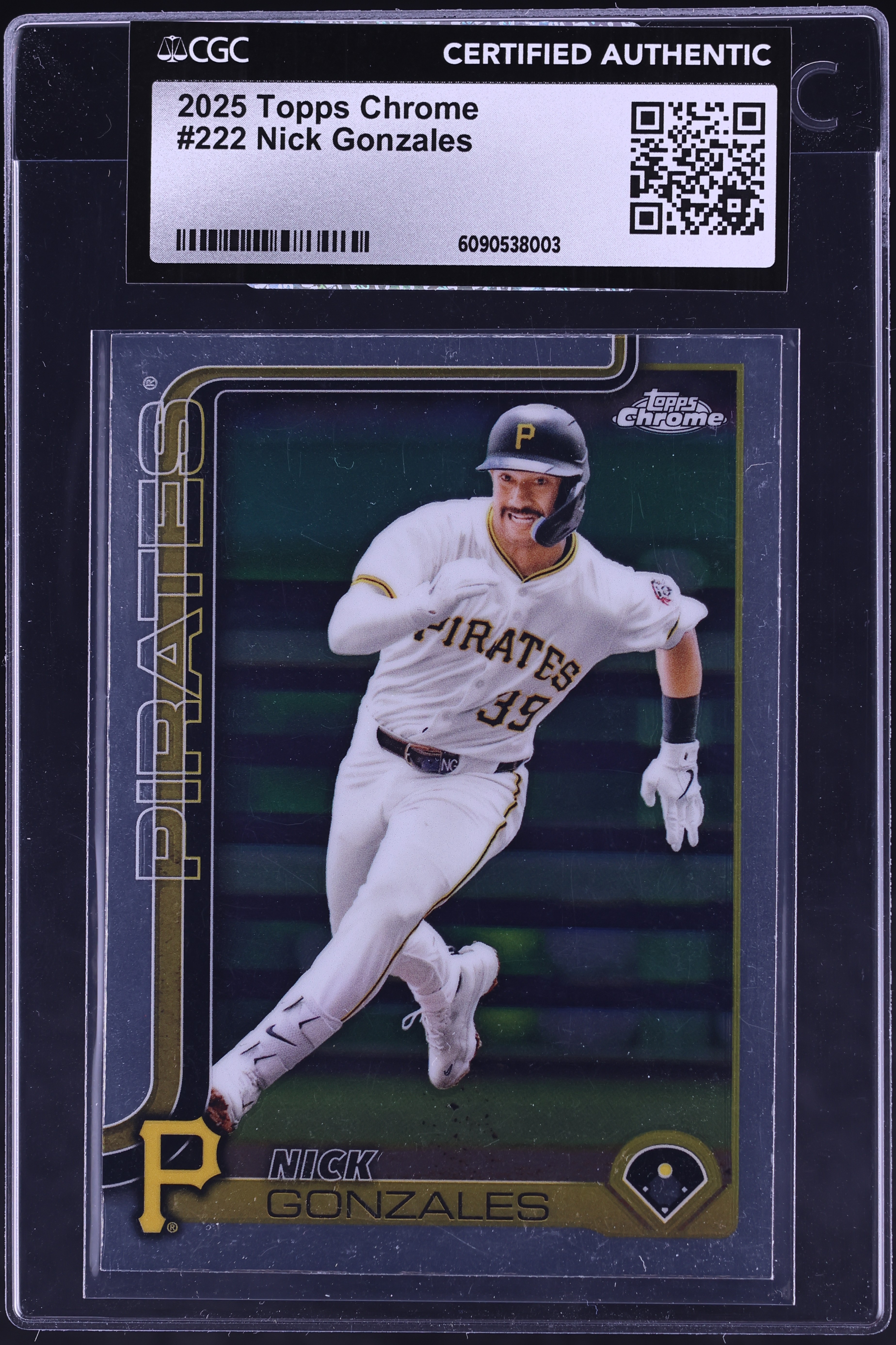 2025 Topps Chrome Nick Gonzales #222 CGC AUTH on Fanatics Collect