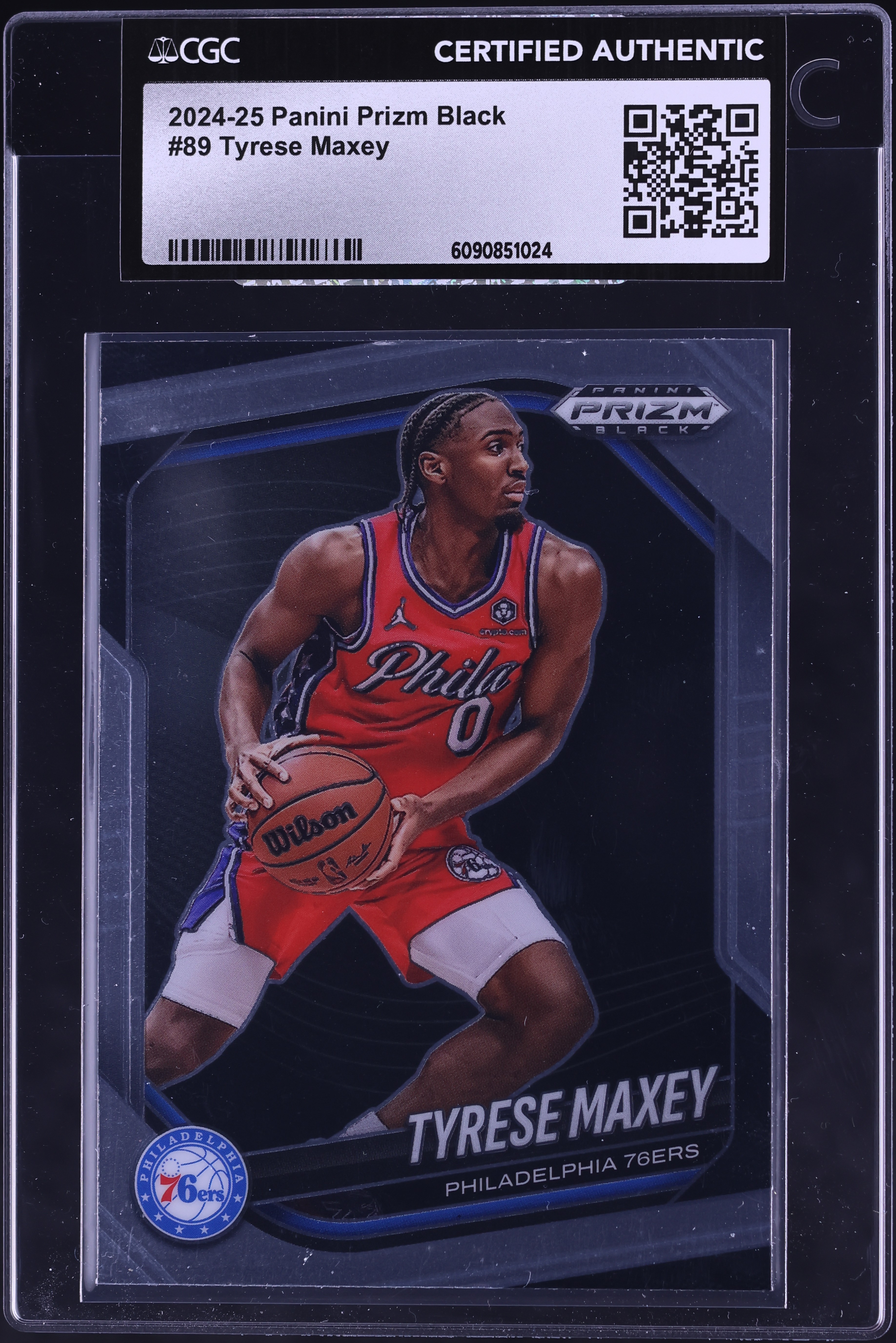 2024 Panini Prizm Black Tyrese Maxey #89 CGC AUTH on Fanatics Collect