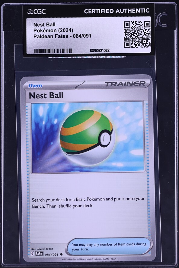 2024 Pokemon Scarlet & Violet Paldean Fates Nest Ball #84 CGC AUTH