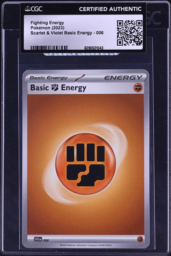 2023 Pokemon Scarlet & Violet Basic Fighting Energy #6 CGC AUTH