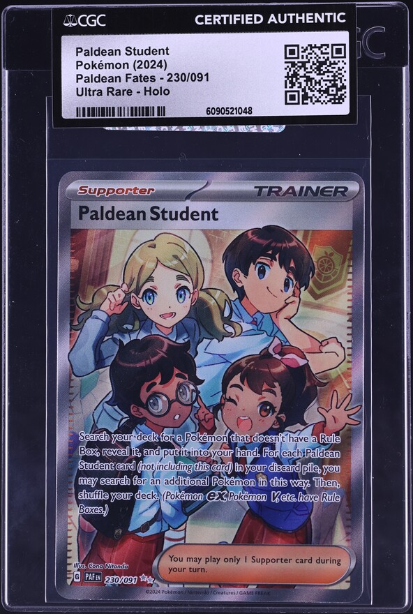 2024 Pokemon Scarlet & Violet Paldean Fates Full Art Paldean Student #230 CGC AUTH