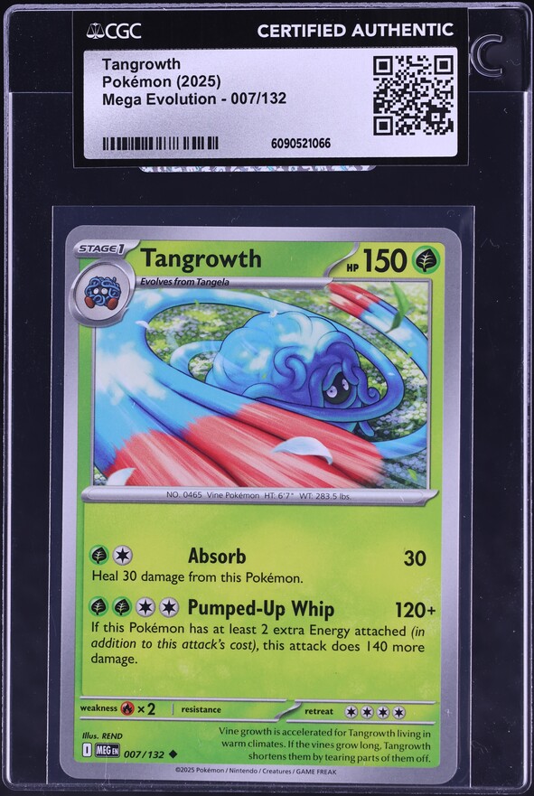 2025 Pokemon Mega Evolution Tangrowth #007 CGC AUTH
