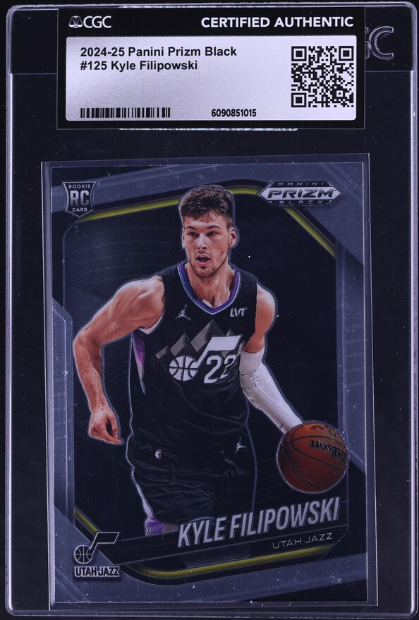 2024 Panini Prizm Black Kyle Filipowski ROOKIE #125 CGC AUTH on