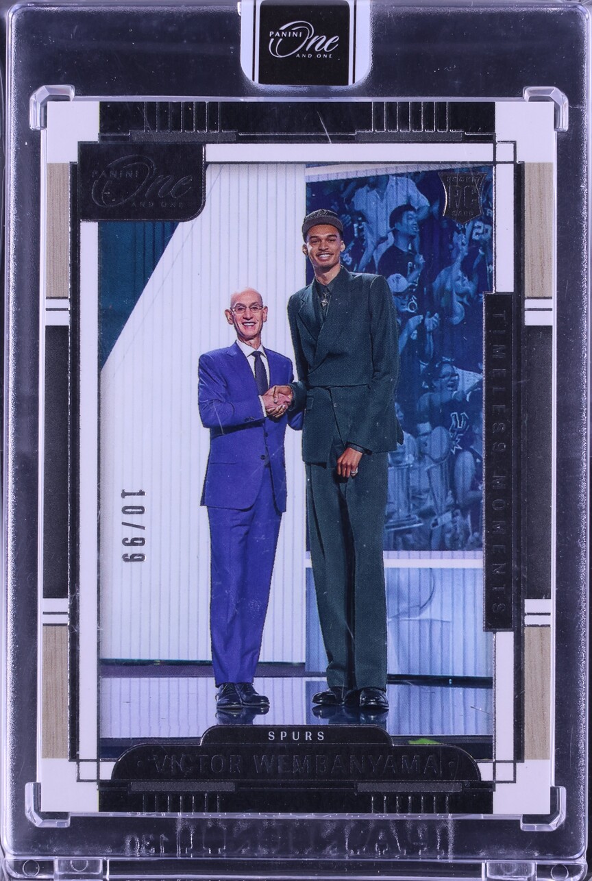 2023 Panini One And One Timeless Moments Victor Wembanyama ROOKIE /99 #TM-VWB CGC AUTH
