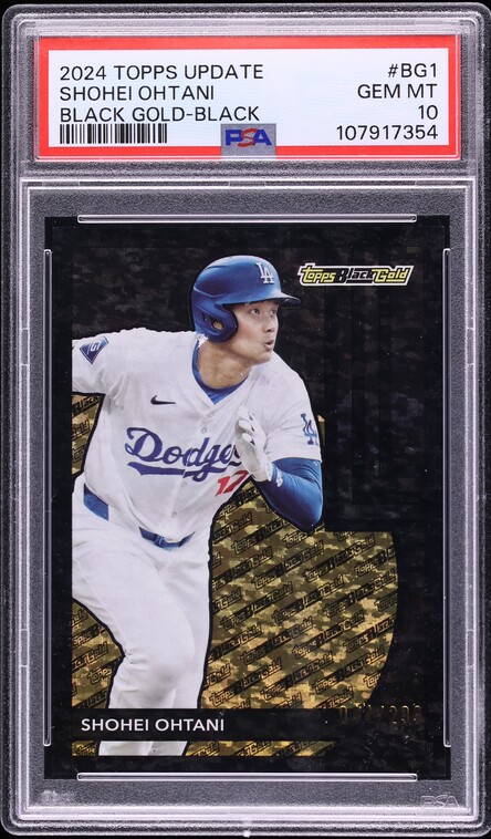 2024 Topps Update Topps Black Gold Black Shohei Ohtani /299 #BG-1 PSA 10 GEM MINT