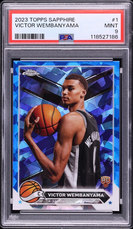 2023 Topps Chrome Sapphire Victor Wembanyama ROOKIE #1 PSA 9 MINT