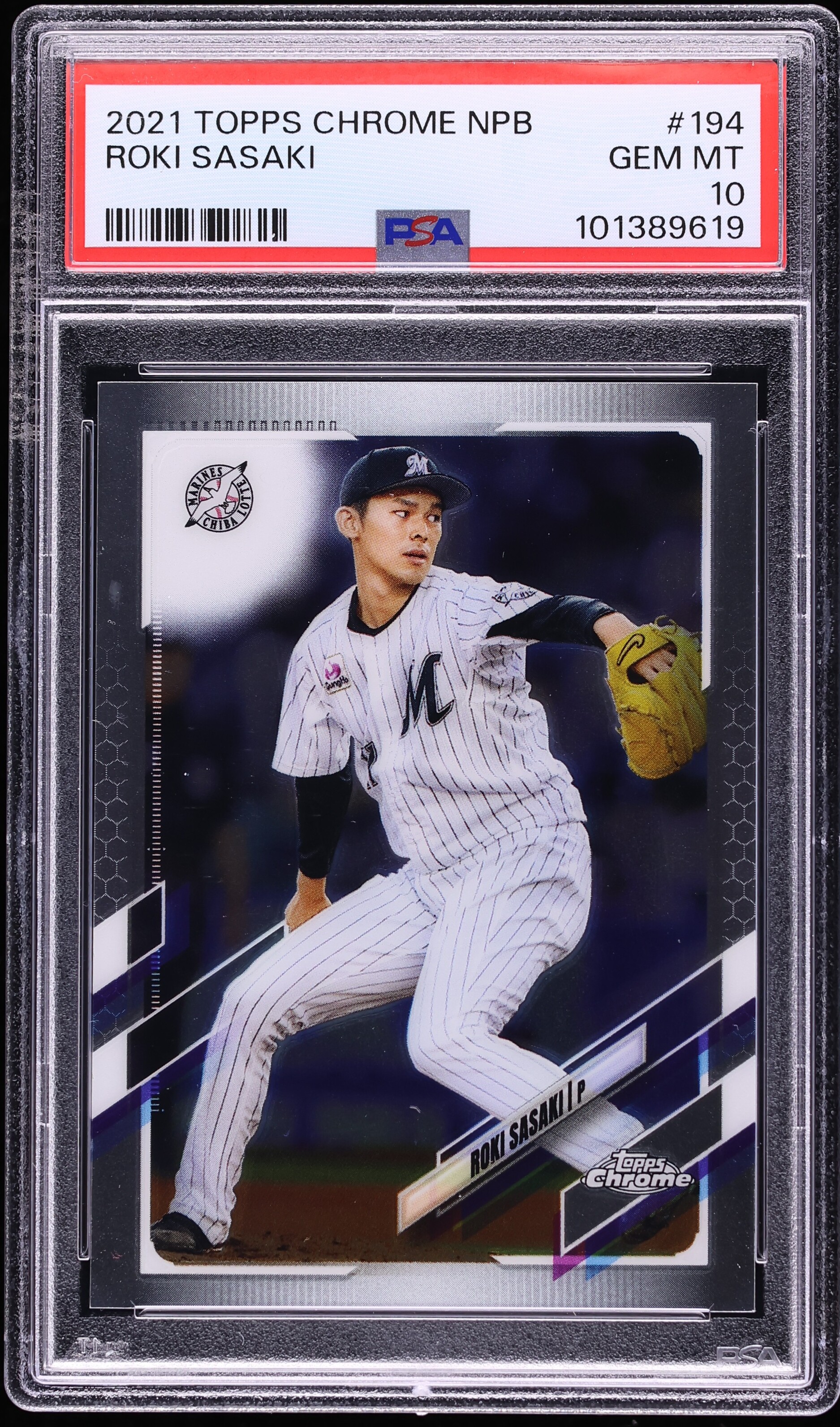 2021 Topps Chrome Nippon Professional Baseball Roki Sasaki ROOKIE