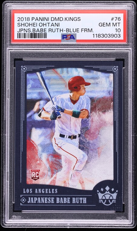 2018 Panini Diamond Kings Japanese Babe Ruth Blue Frame Shohei