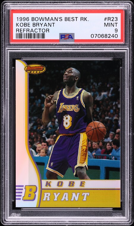1996 Bowman's Best Refractor Kobe Bryant ROOKIE #R23 PSA 9 MINT