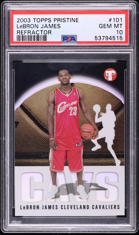 2003 Topps Pristine Refractor LeBron James ROOKIE /1999 #101 PSA 10 GEM MINT