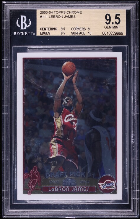 2003 Topps Chrome LeBron James ROOKIE #111 BGS 9.5 GEM MINT
