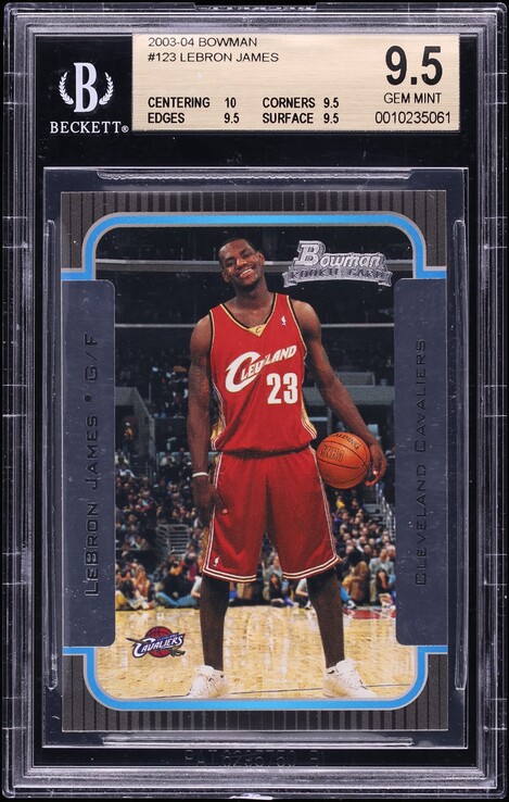 2003 Bowman Basketball LeBron James ROOKIE #123 BGS 9.5 GEM MINT