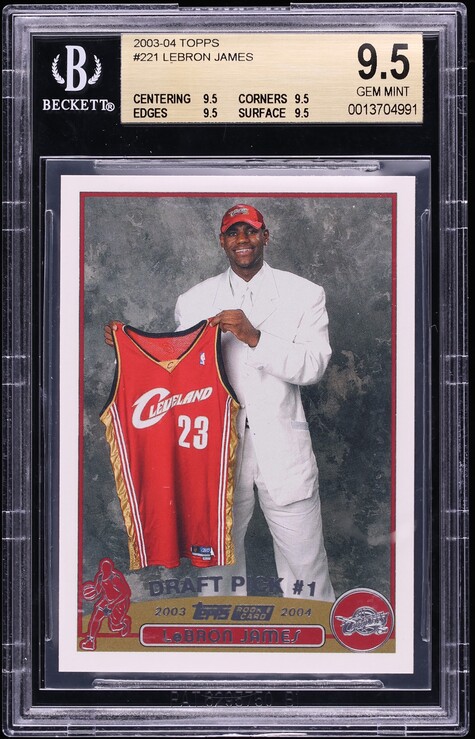 2003 Topps Baketball LeBron James ROOKIE #221 BGS 9.5 GEM MINT