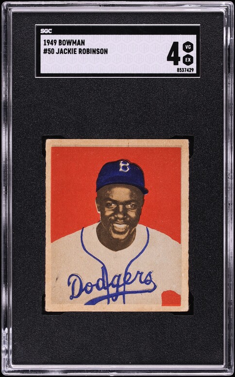 1949 Bowman Jackie Robinson ROOKIE #50 SGC 4 VGEX