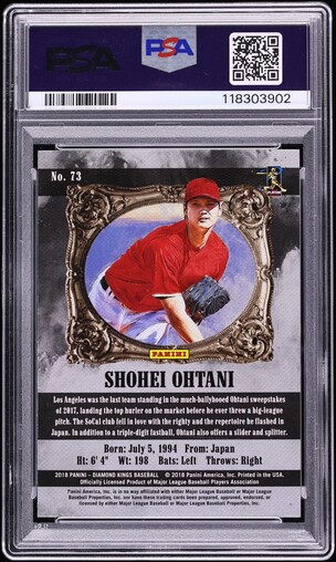 2018 Panini Diamond Kings Name In Japanese Shohei Ohtani ROOKIE