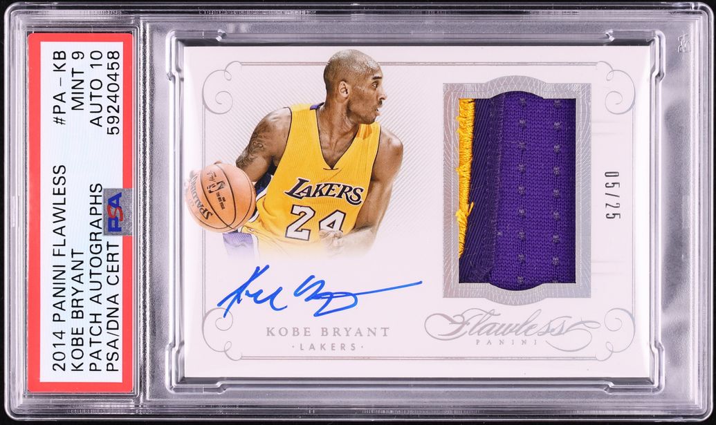 2014 Panini Flawless Kobe Bryant PATCH AUTO DNA 10 /25 #PA-KB PSA 9 MINT