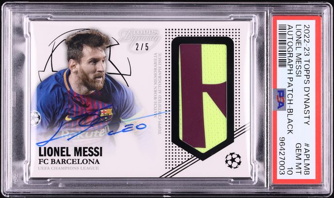 2022 Topps Dynasty UEFA Champions League Gold Xavi PATCH AUTO DNA