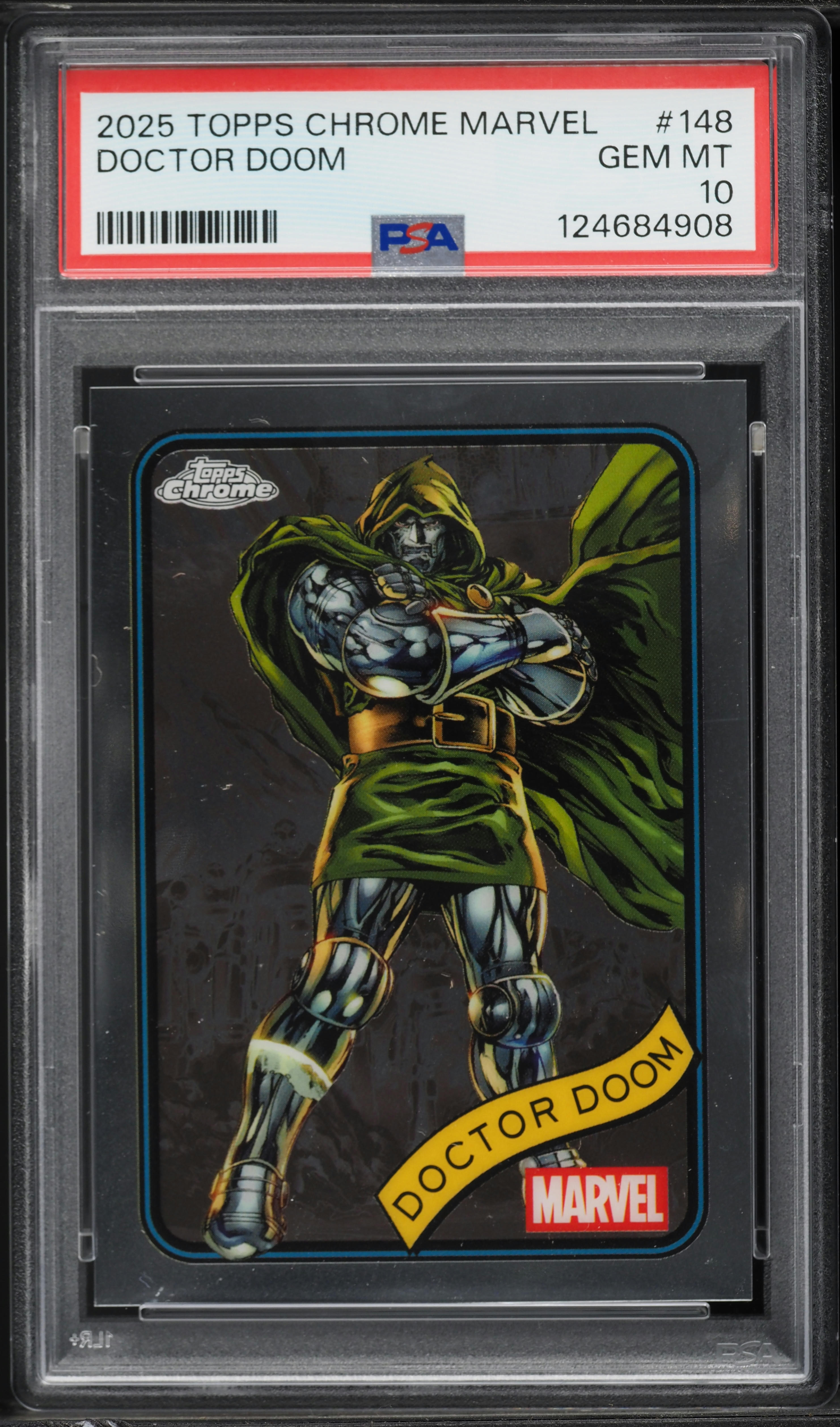 2025 Topps Chrome Marvel Doctor Doom #148 PSA 10 GEM MINT on