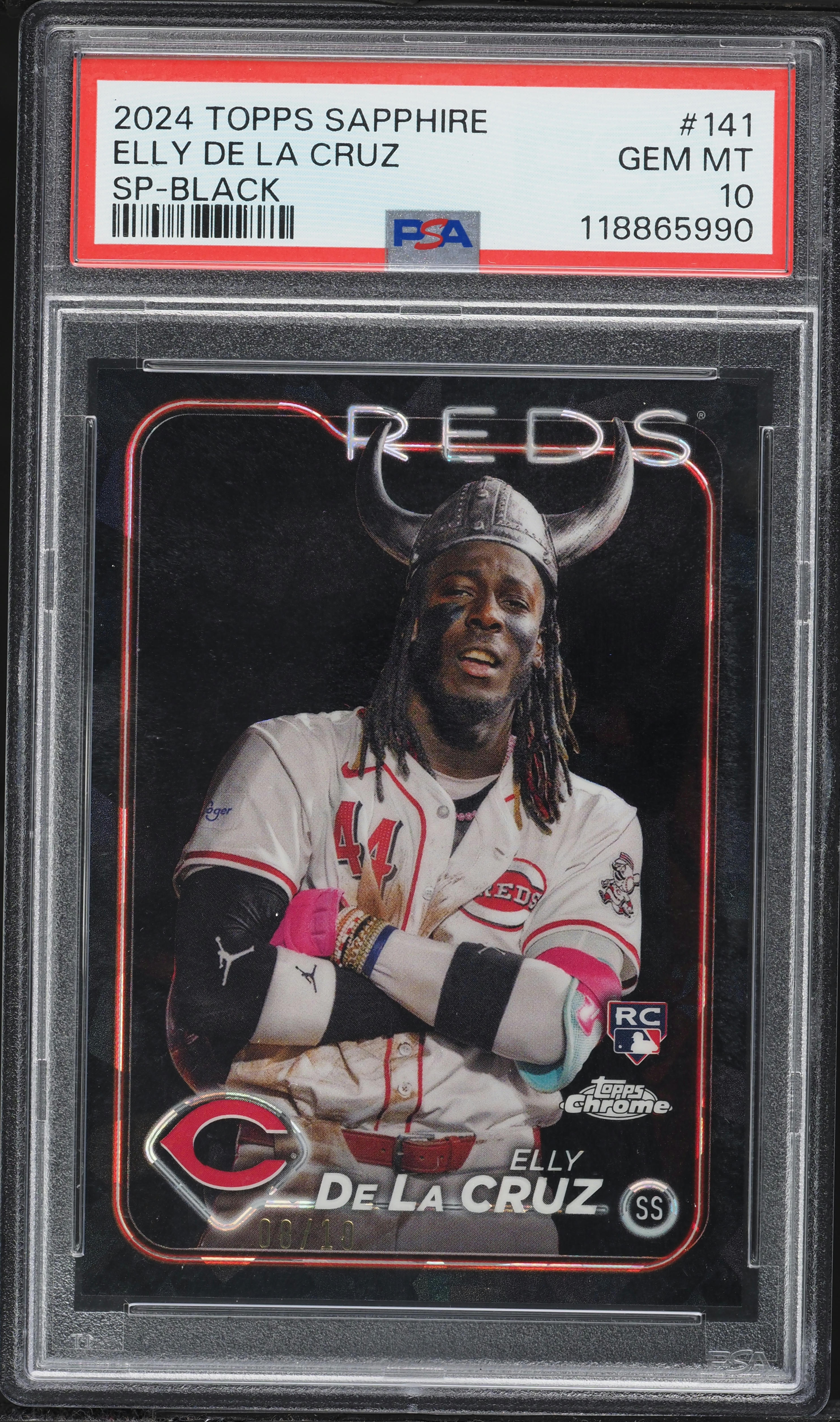 2024 Topps Chrome Sapphire Black Elly De La Cruz ROOKIE /10 #141