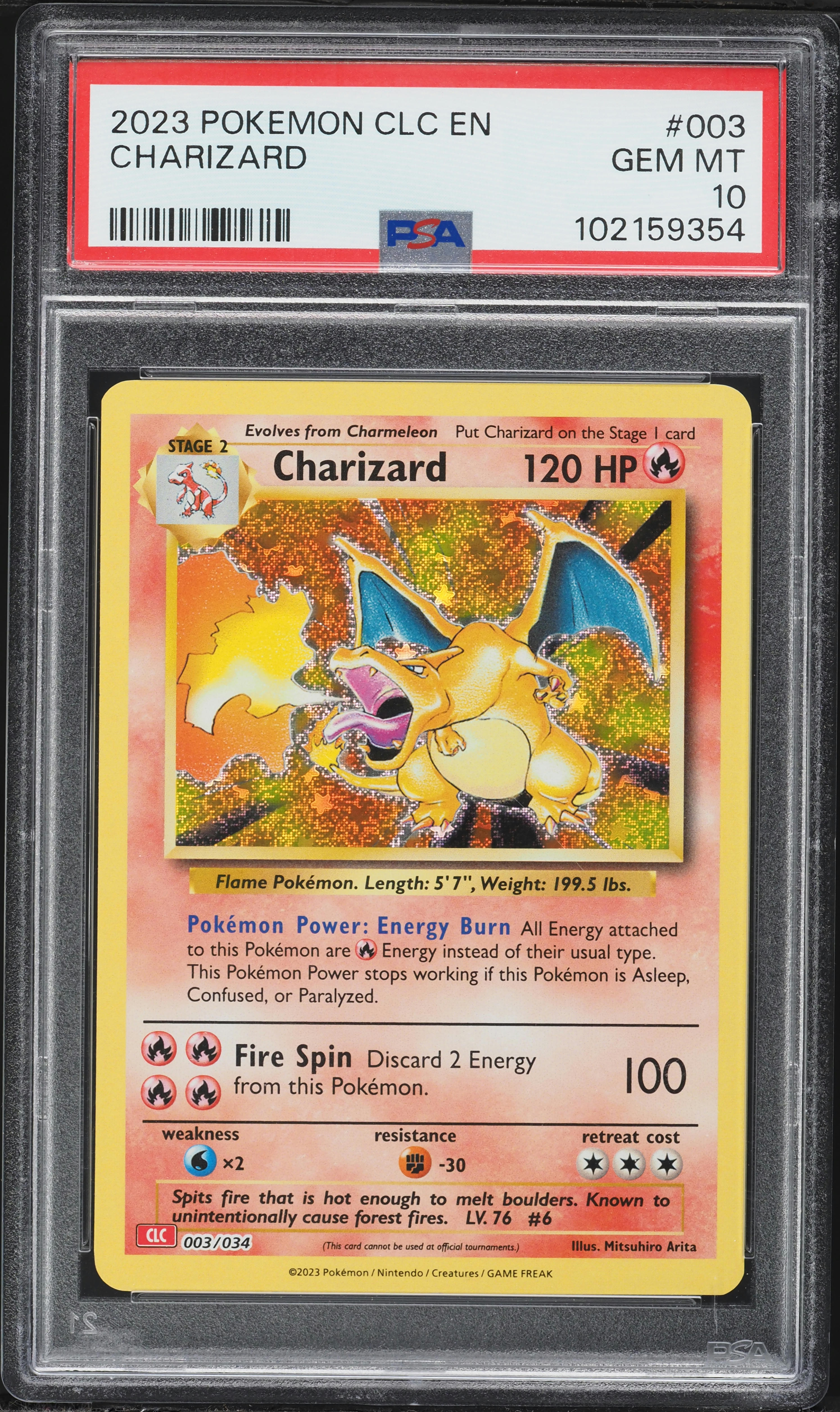 2023 Pokemon TCG Classic Collection Holo Charizard #3 PSA 10 GEM