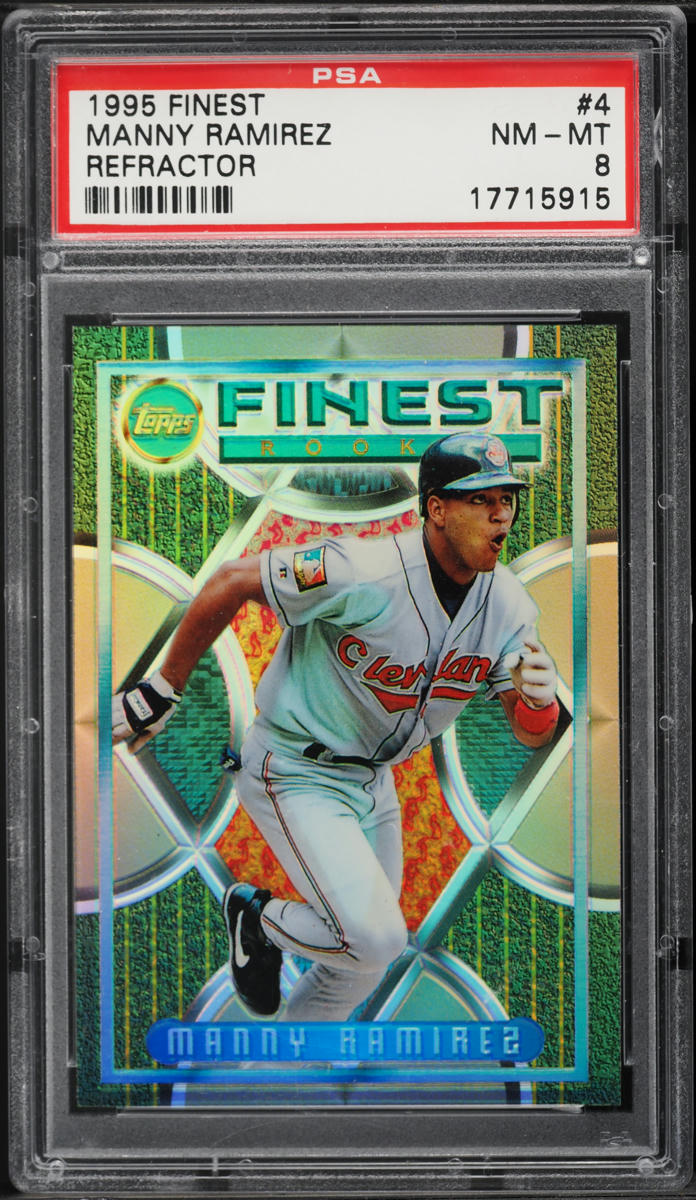 1995 Finest Refractor Manny Ramirez #4 PSA 8 NM-MT