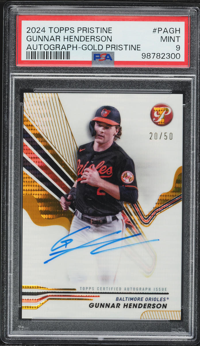 2024 Topps Pristine Gold Gunnar Henderson AUTO /50 #PAGH PSA 9 MINT