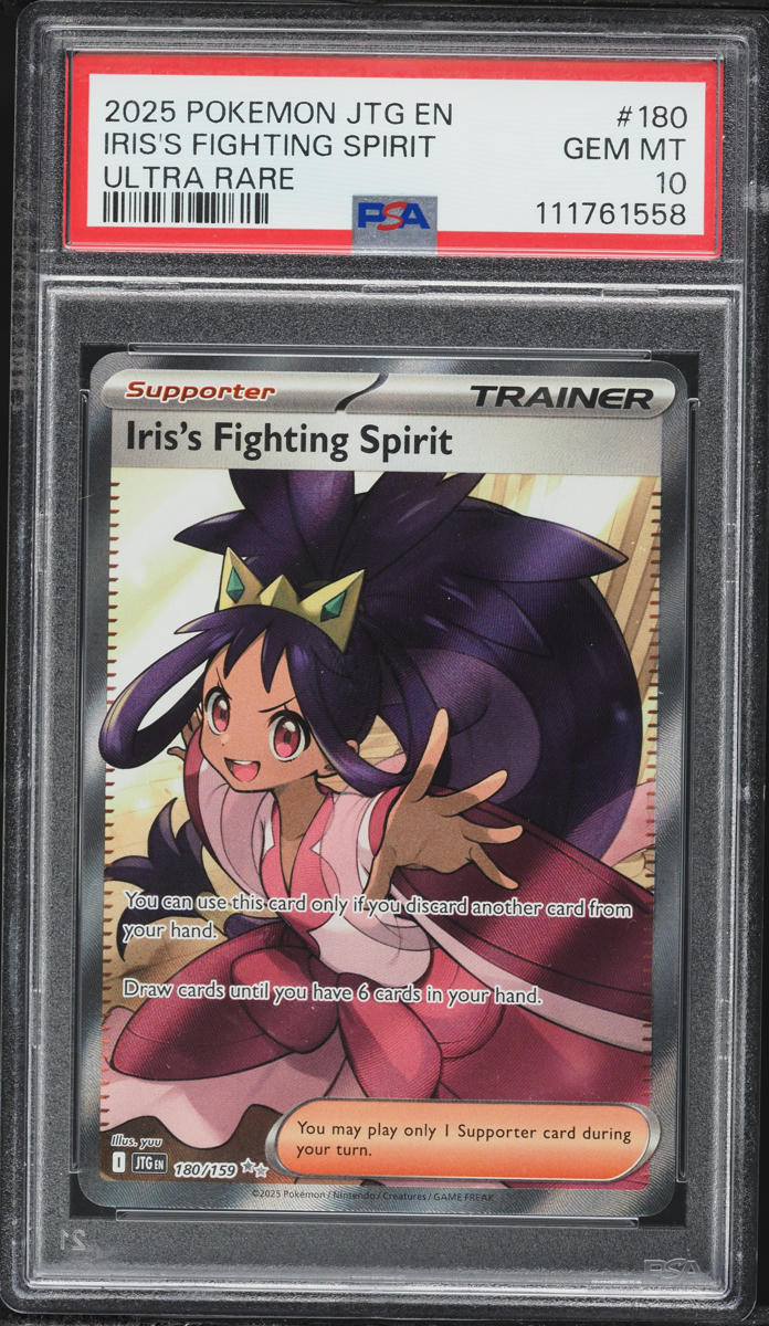 2025 Pokemon Scarlet & Violet Journey Together Full Art Iris's Fighting Spirit #180 PSA 10 GEM