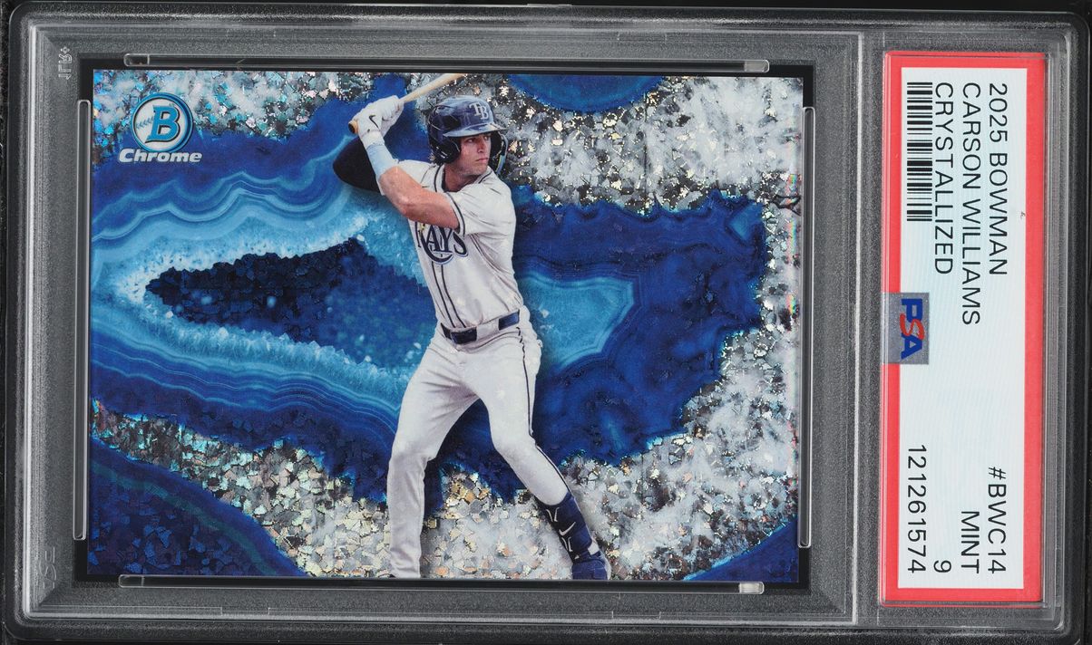 2025 Bowman Chrome Crystallized Carson Williams ROOKIE #BWC-14 PSA 9 MINT