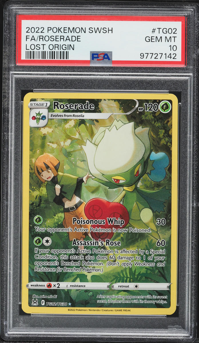 2022 Pokemon Sword & Shield Lost Origin CHR Roserade #TG02 PSA 10 GEM MINT