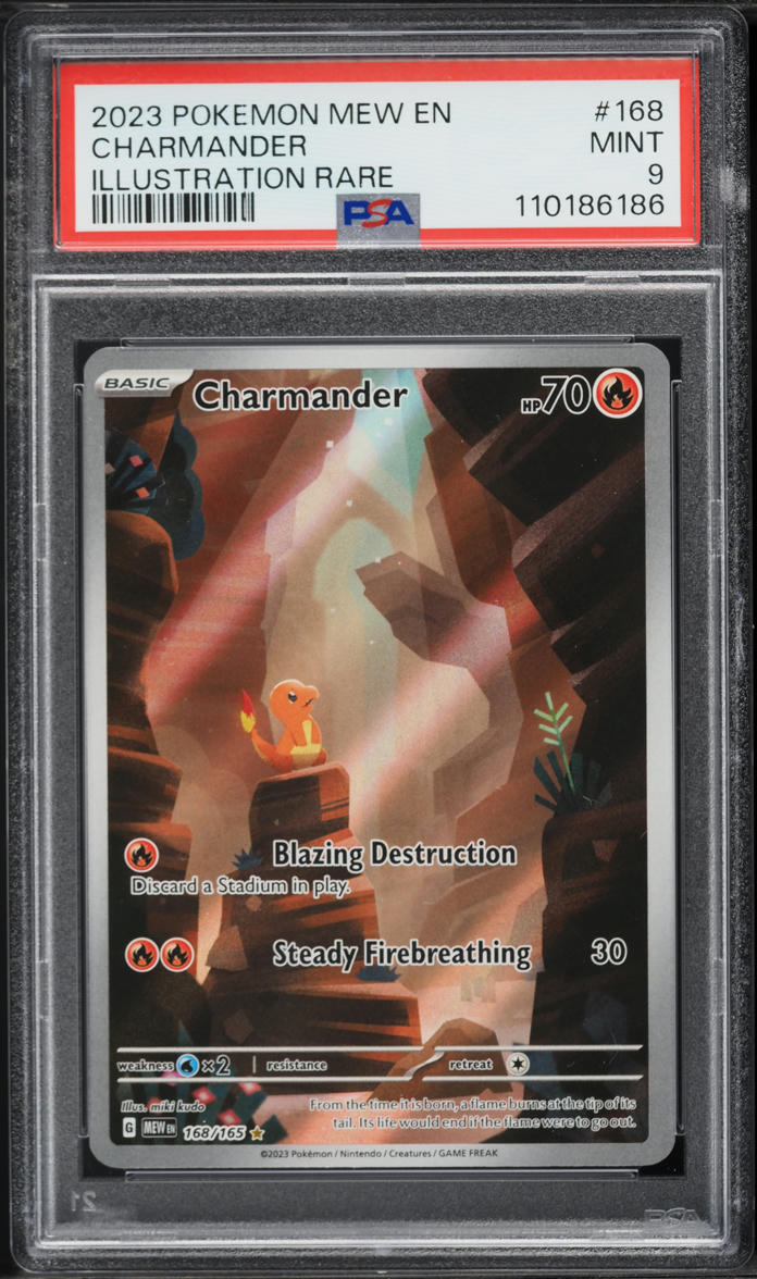 2023 Pokemon Scarlet & Violet 151 IR Charmander #168 PSA 9 MINT