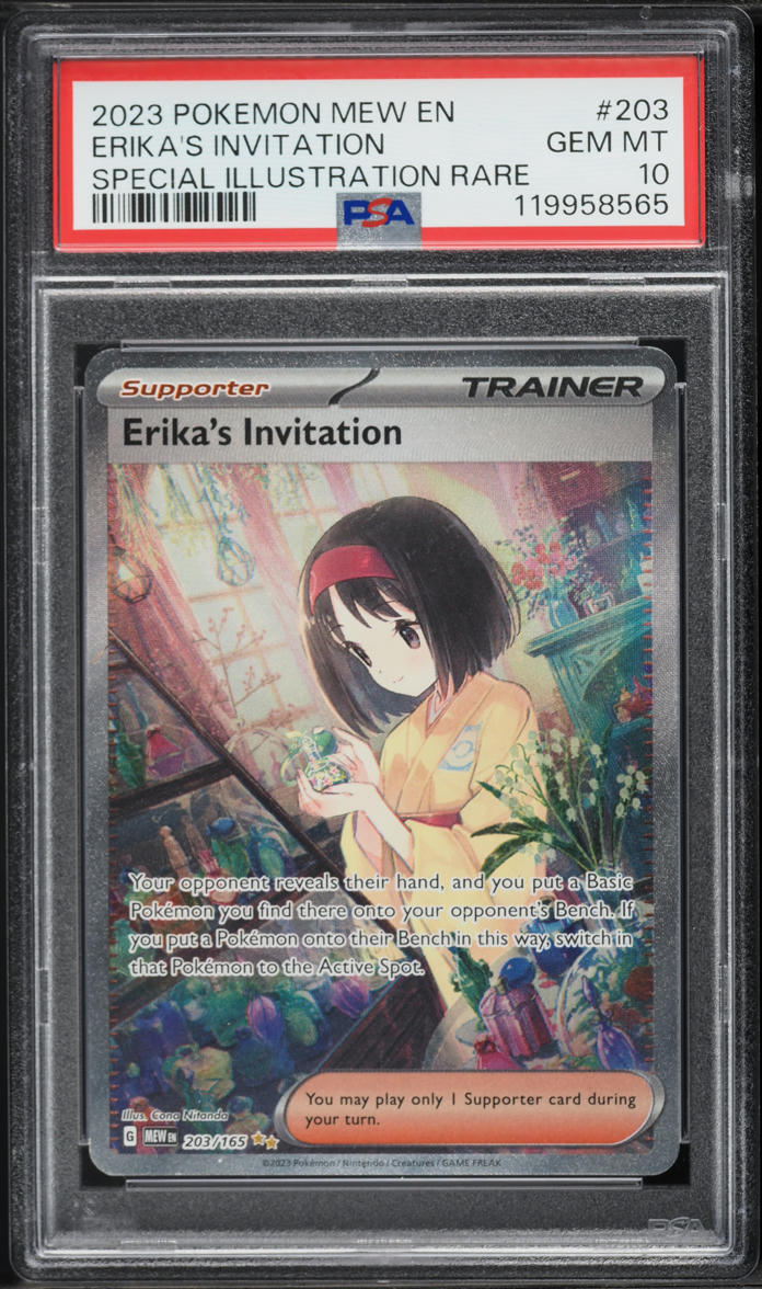 2023 Pokemon Scarlet & Violet 151 SIR Erika's Invitation #203 PSA 10 GEM MINT