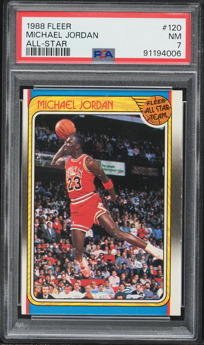 1988 Fleer All Star Team Michael Jordan #120 PSA 7 NRMT