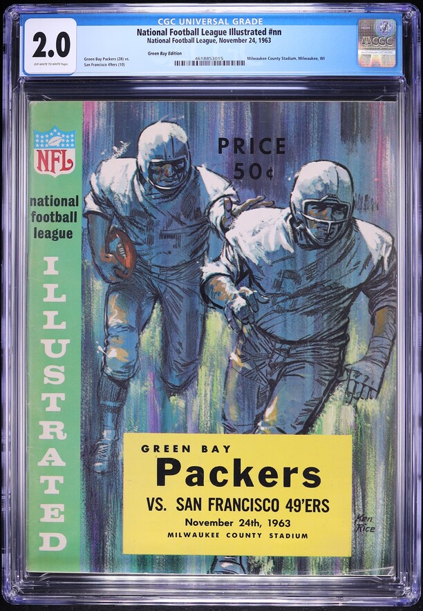 National Football League Illustrated (NFL, 1963) CGC 2.0 Off-White To White Pages