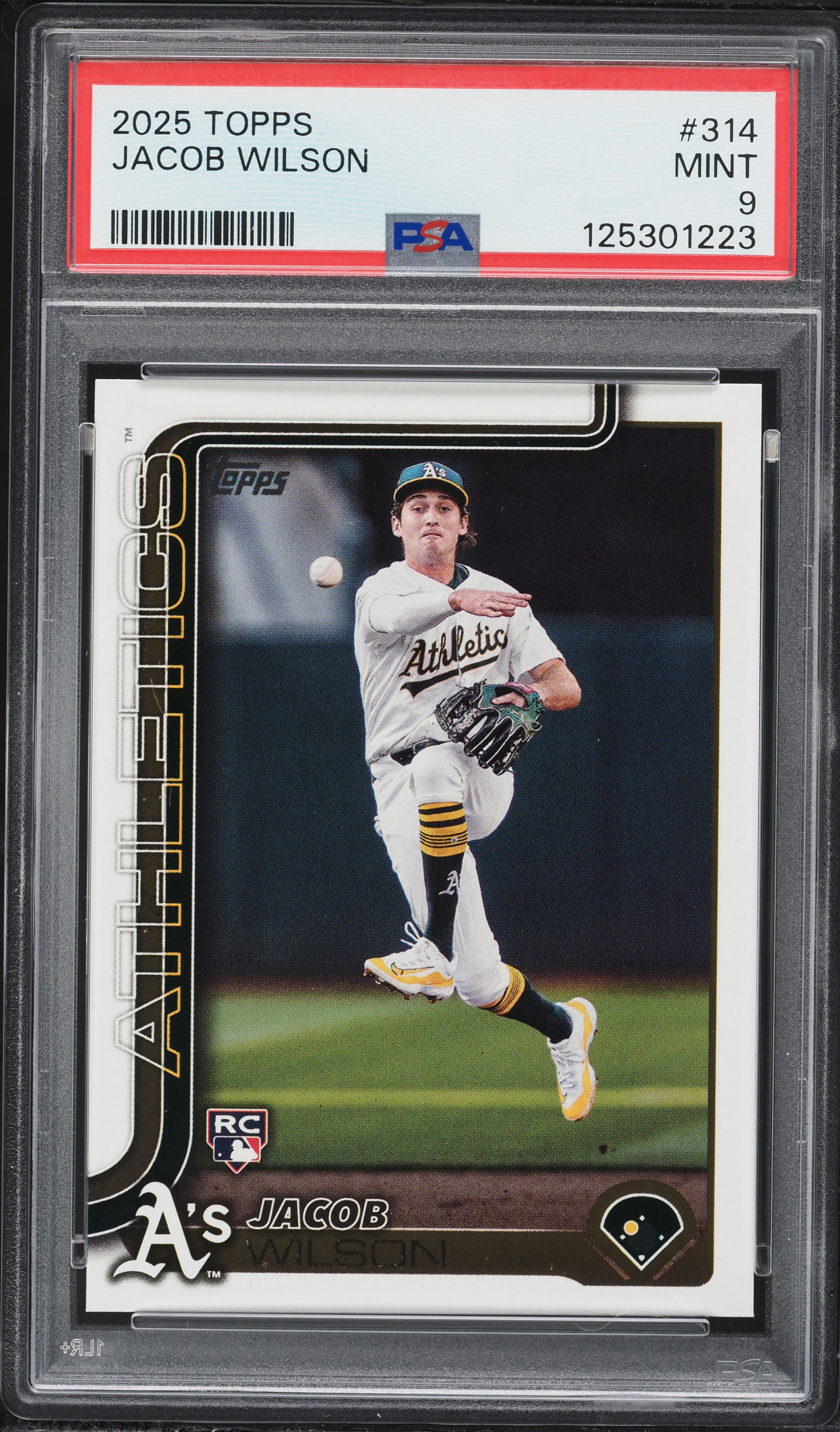 2025 Topps Jacob Wilson ROOKIE #314 PSA 9 MINT on Fanatics Collect