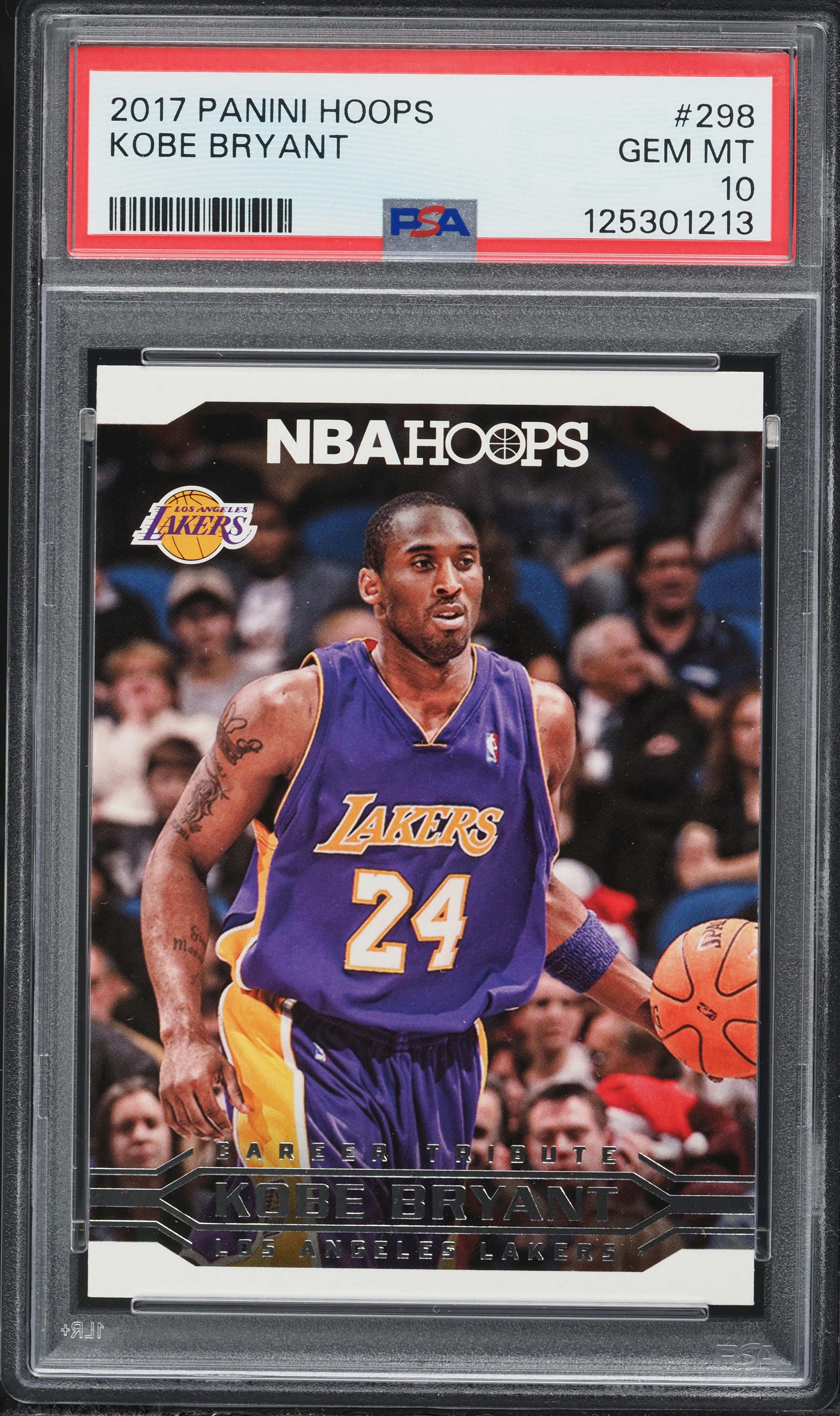 2017 Hoops Kobe Bryant #298 PSA 10 GEM MINT on Fanatics Collect