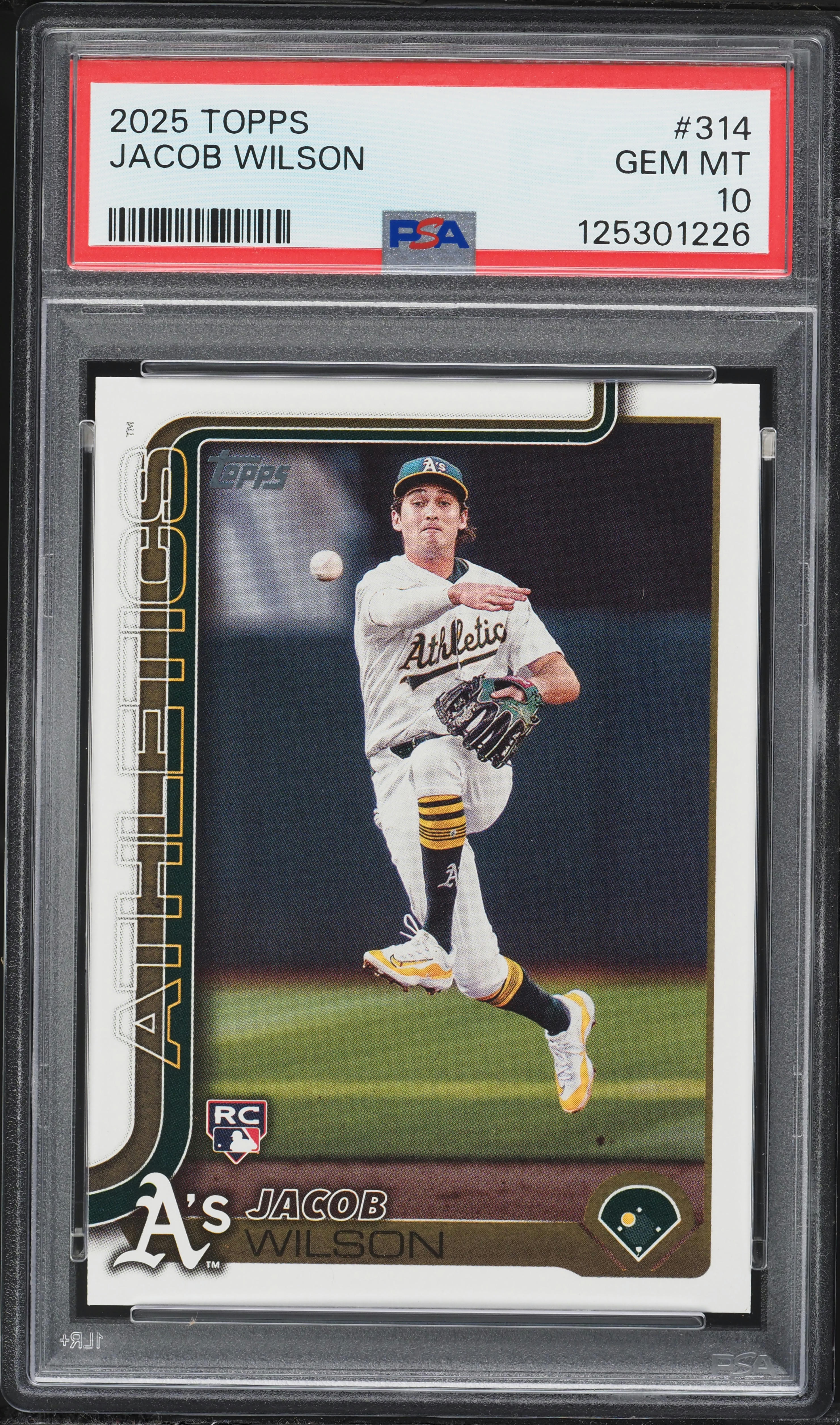 2025 Topps Jacob Wilson ROOKIE #314 PSA 10 GEM MINT on Fanatics 