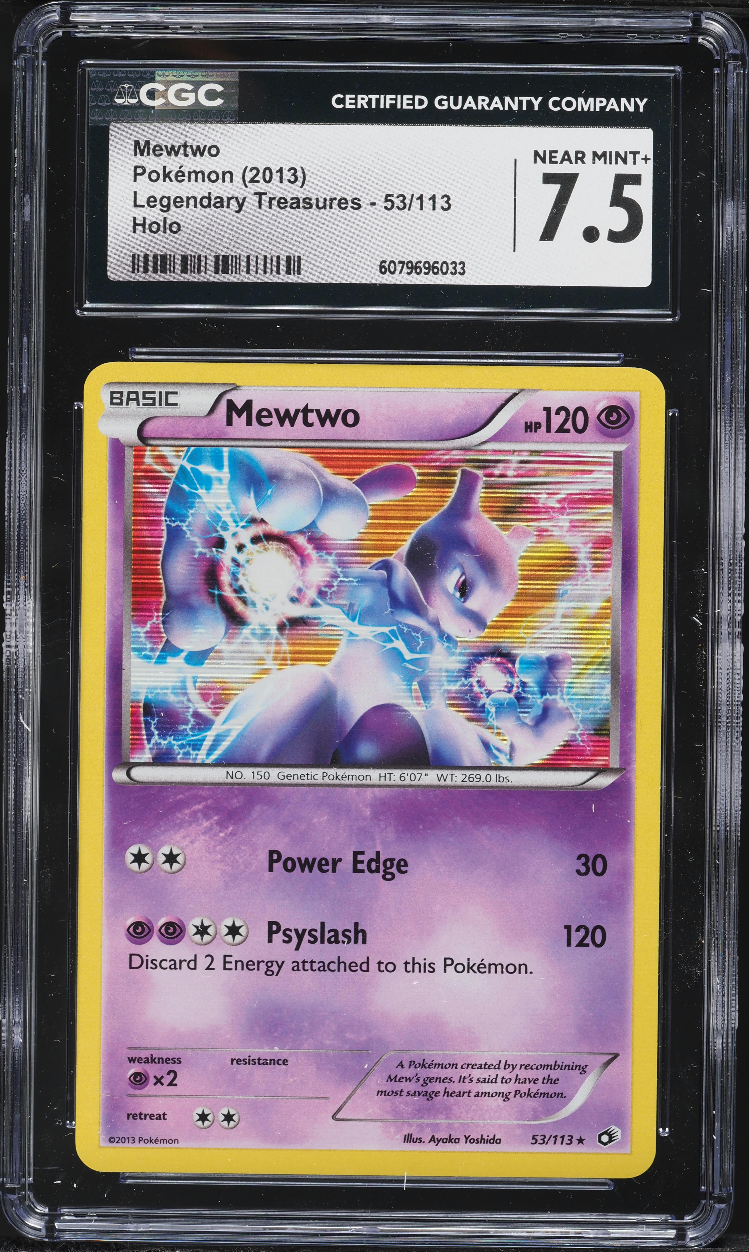 2013 Pokemon Black & White Legendary Treasures Holo Mewtwo #53 CGC