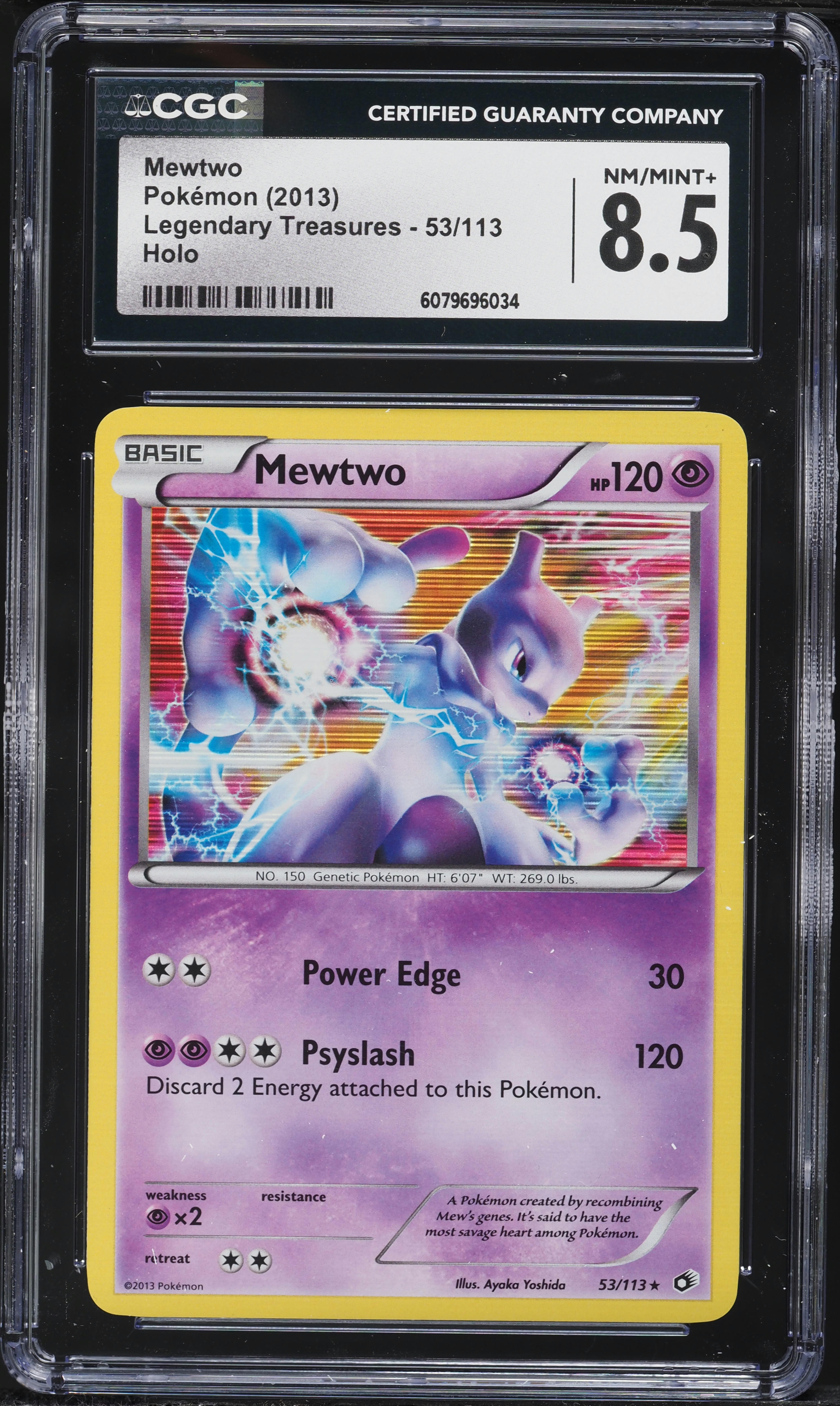 2013 Pokemon Black & White Legendary Treasures Holo Mewtwo #53 CGC