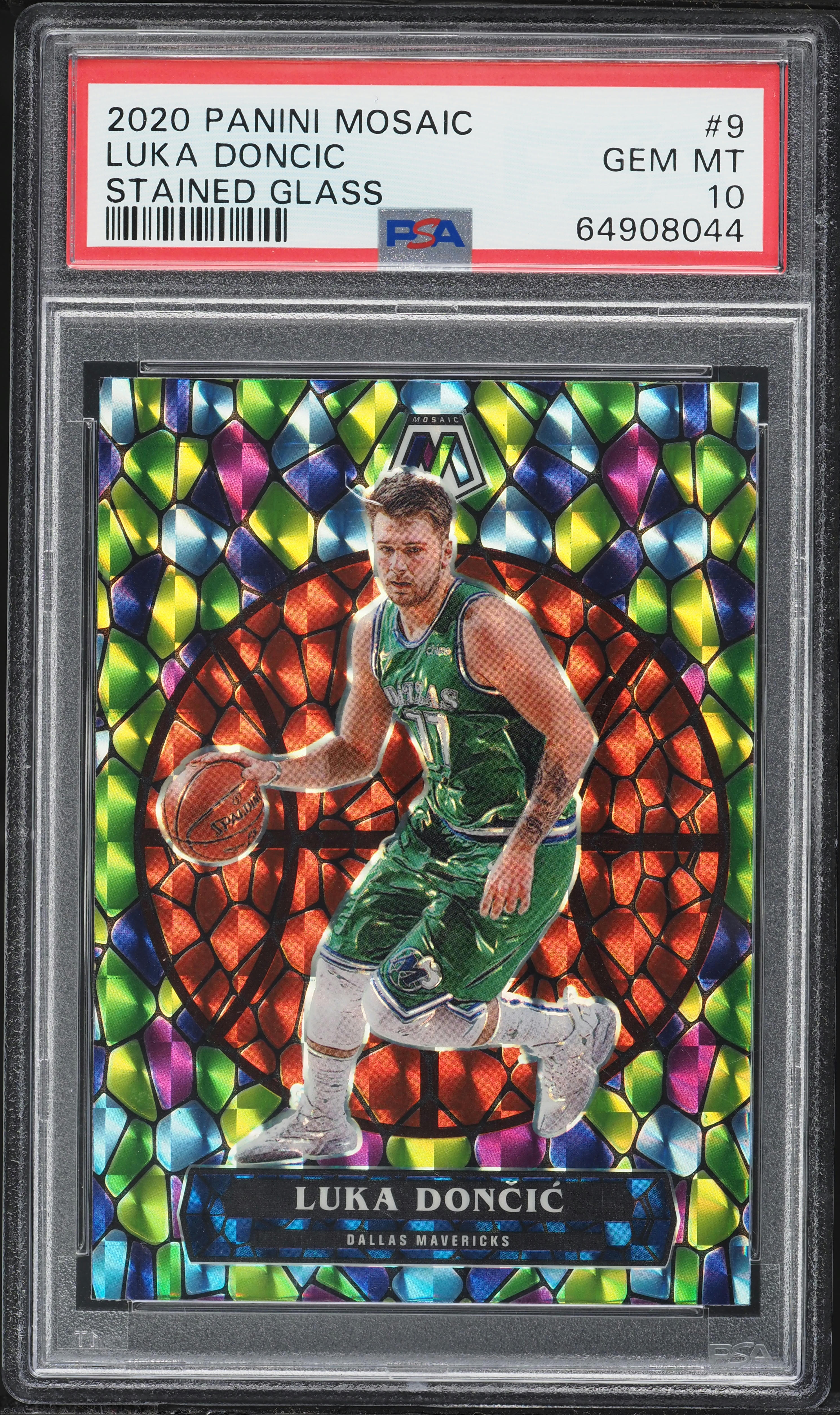 2020 Panini Mosaic Stained Glass Luka Doncic #9 PSA 10 GEM MINT on