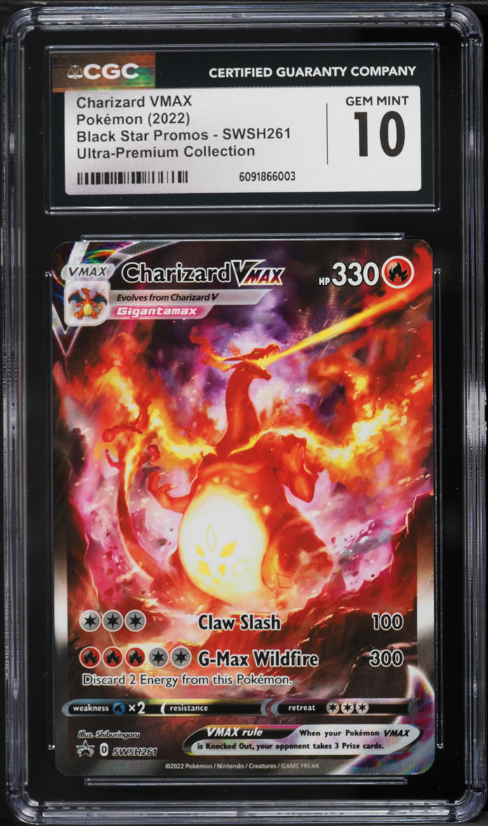 2022 Pokemon SWSH Black Star Promo Ultra Premium Full Art Charizard VMAX #SWSH261 CGC 10 GEM
