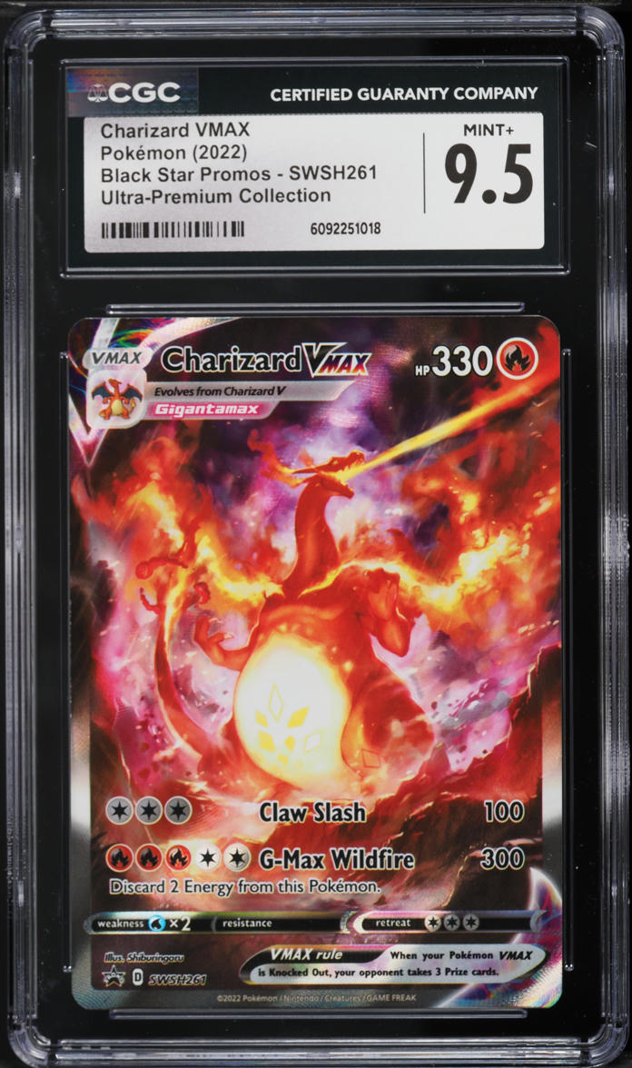 2022 Pokemon Sword & Shield Black Star Promo Ultra Premium Charizard VMAX #SWSH261 CGC 9.5