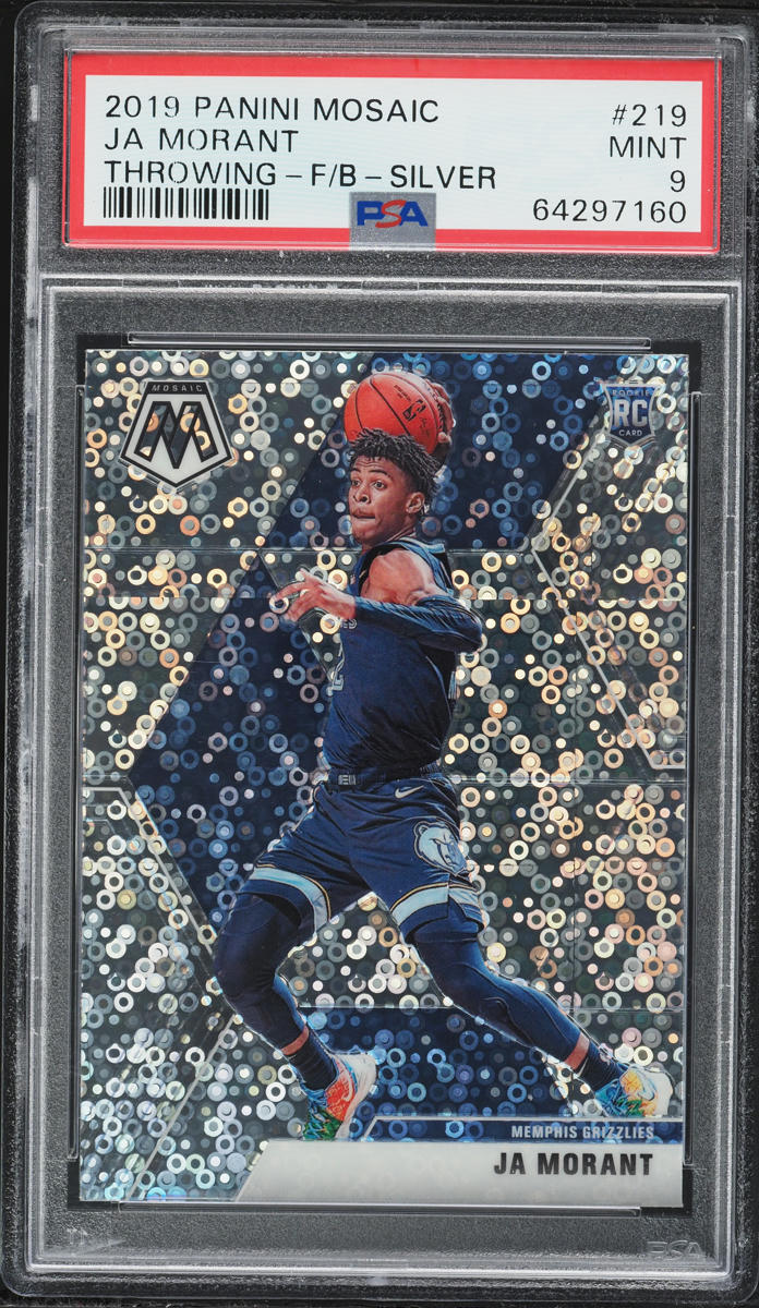 2019 Panini Mosaic Variation Fast Break Silver Ja Morant ROOKIE #219 PSA 9 MINT