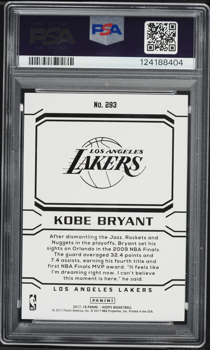 2017 Hoops Kobe Bryant #293 PSA 9 MINT