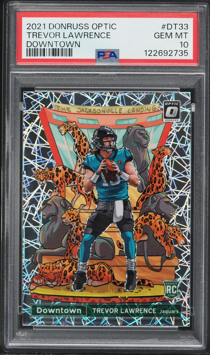 2021 Donruss Optic Downtown Trevor Lawrence ROOKIE #DT-33 PSA 10 GEM MINT