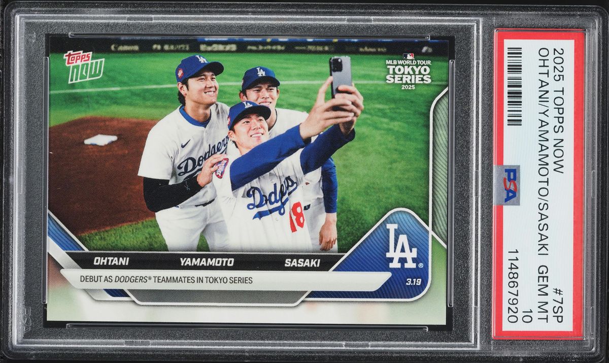 2025 Topps Now Shohei Ohtani Yoshinobu Yamamoto Roki Sasaki #7SP PSA 10 GEM MINT