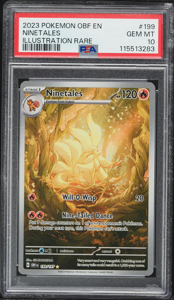 2023 Pokemon Scarlet & Violet Obsidian Flames IR Ninetales #199 PSA 10 GEM MINT