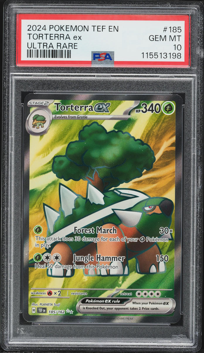 2024 Pokemon Scarlet & Violet Temporal Forces Full Art Torterra ex #185 PSA  10 GEM MINT on Fanatics Collect