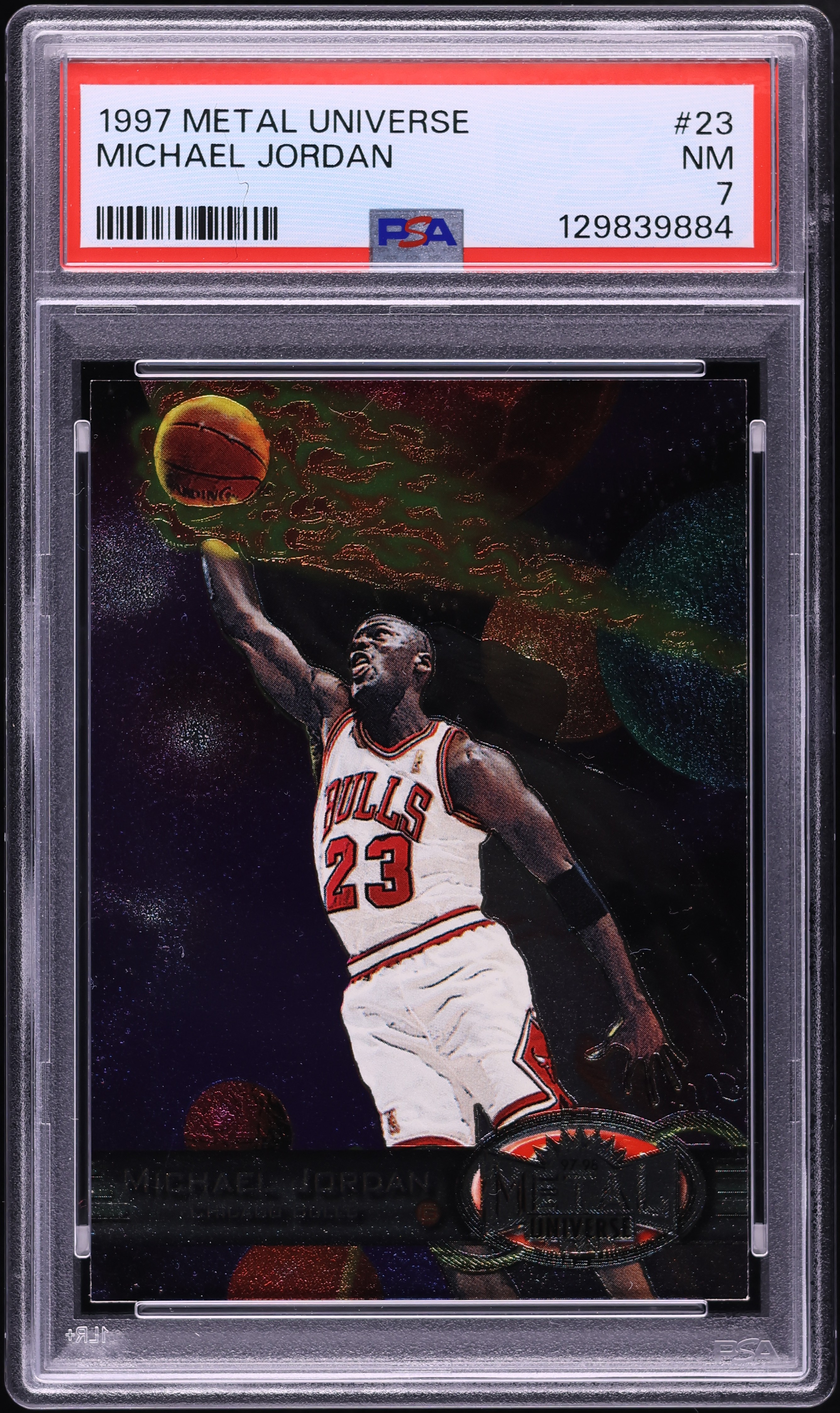 1997 Metal Universe Michael Jordan #23 PSA 7 NRMT on Fanatics Collect