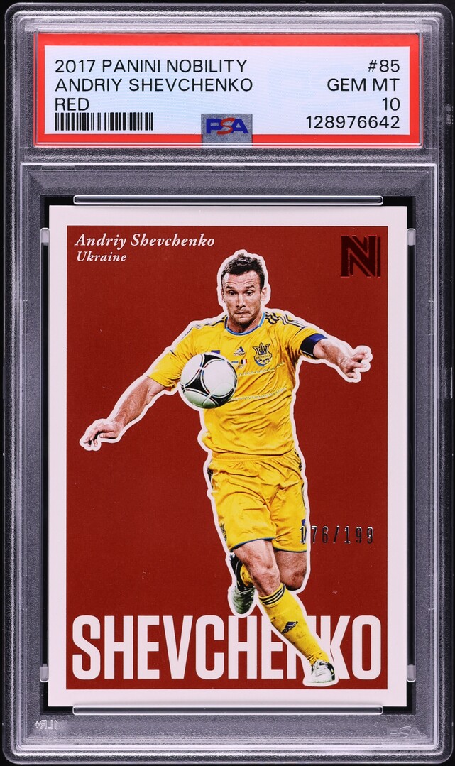 2017 Panini Nobility Red Andriy Shevchenko /199 #85 PSA 10 GEM