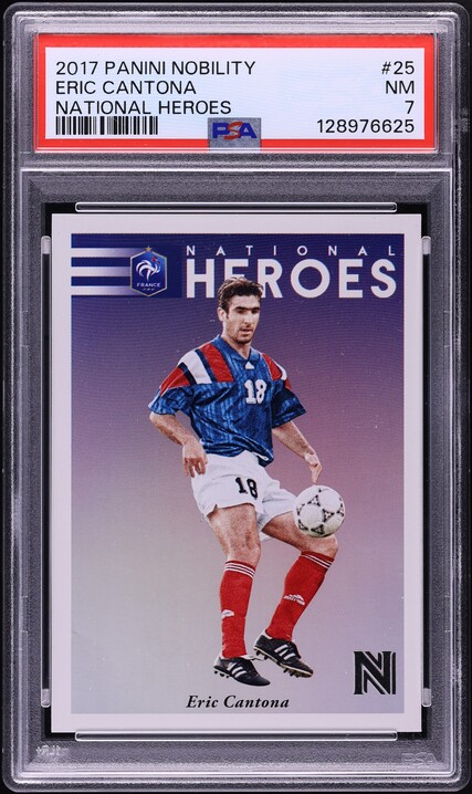 1985 Panini Soccer 86 Eric Cantona ROOKIE #25 PSA 5 EX on Fanatics 